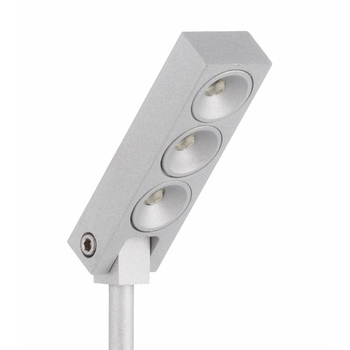 LED Vitrinenbeleuchtung Silber 3,5 Watt Warmweiss incl. Konstantstrom