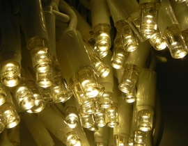 20 m 200 LED Outdoor Girlande Warmweiss mit weissem Kabel