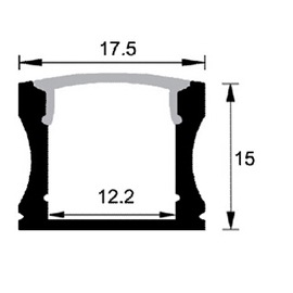 LED Profil 004 17.5 x 15  mm 1m