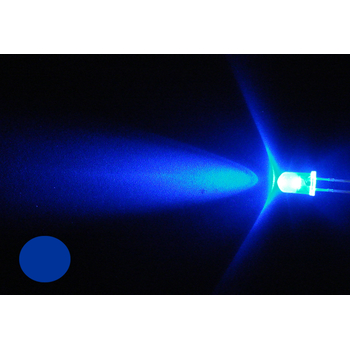 10 Stück  LowCost LED 5mm blau 13000mcd ultrahell unsortiert