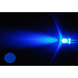 100 x LowCost LED 5mm blau 13000mcd ultrahell unsortiert