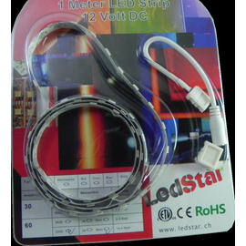 12 Volt High Power LED Strip Warmweiss 30 x 5050 PLCC6 Chip 1m wasserfest