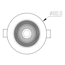 LED Strahler Kalt-weiss 1x8 Watt COB incl. Konverter 240...